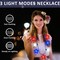 4th of July Necklace Accessories, 1PCS Light up Independence Day Necklaces Party Favor, Red White Blue Patriotic Fourth of July 7 Light Necklace